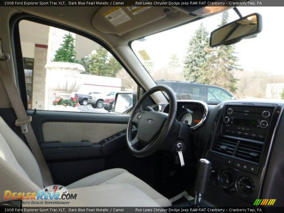 2008 Ford Explorer Sport Trac XLT Dark Blue Pearl Metallic / Camel Photo #4