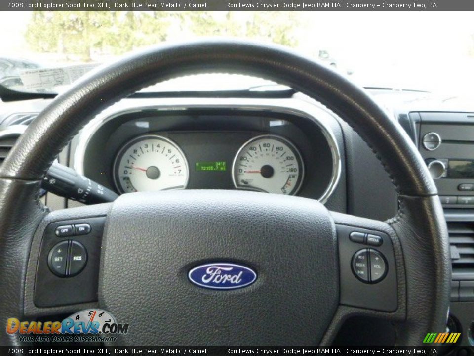 2008 Ford Explorer Sport Trac XLT Dark Blue Pearl Metallic / Camel Photo #16