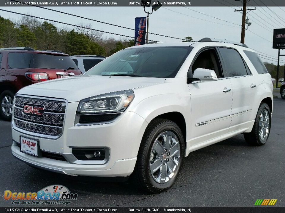 2016 GMC Acadia Denali AWD White Frost Tricoat / Cocoa Dune Photo #1