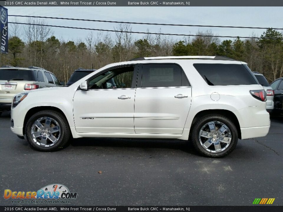 2016 GMC Acadia Denali AWD White Frost Tricoat / Cocoa Dune Photo #3
