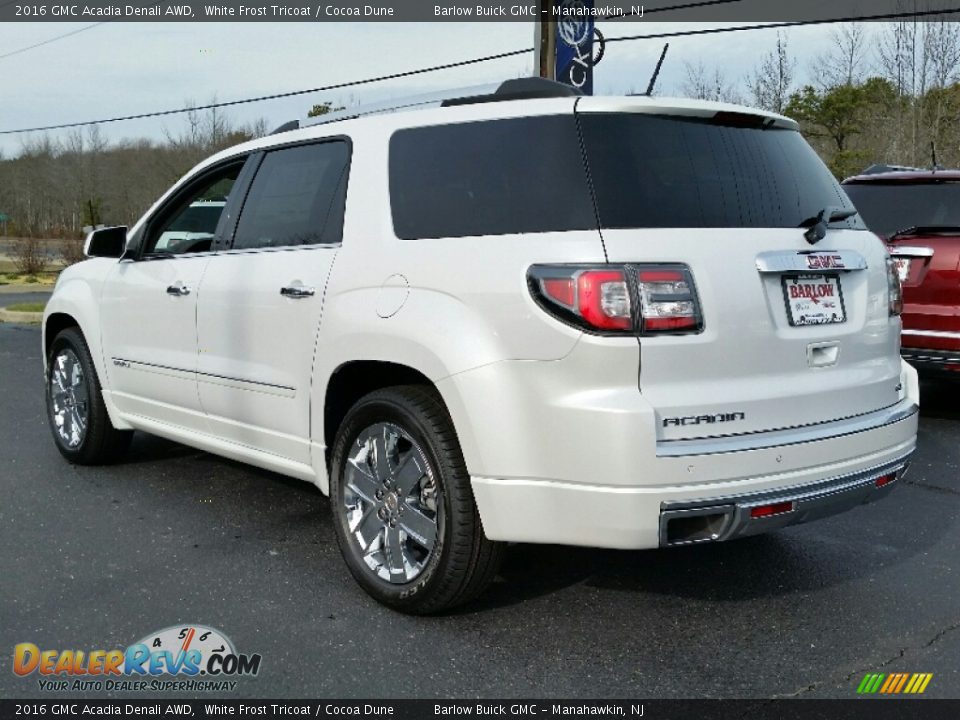 2016 GMC Acadia Denali AWD White Frost Tricoat / Cocoa Dune Photo #4