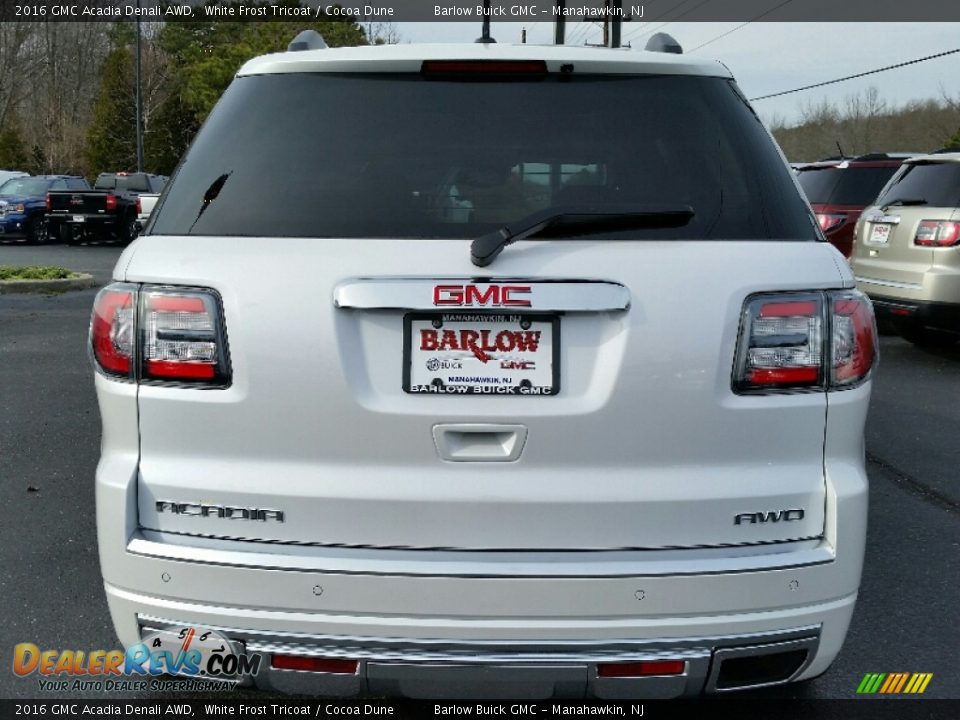 2016 GMC Acadia Denali AWD White Frost Tricoat / Cocoa Dune Photo #5