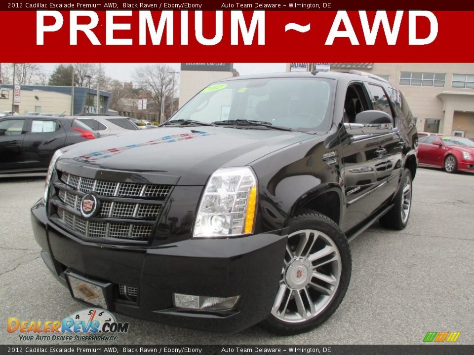 2012 Cadillac Escalade Premium AWD Black Raven / Ebony/Ebony Photo #1