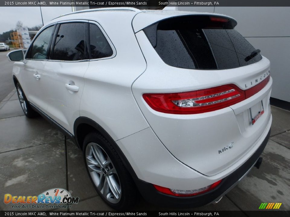 2015 Lincoln MKC AWD White Platinum Metallic Tri-coat / Espresso/White Sands Photo #3