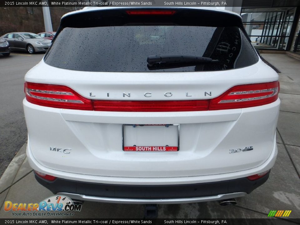 2015 Lincoln MKC AWD White Platinum Metallic Tri-coat / Espresso/White Sands Photo #4