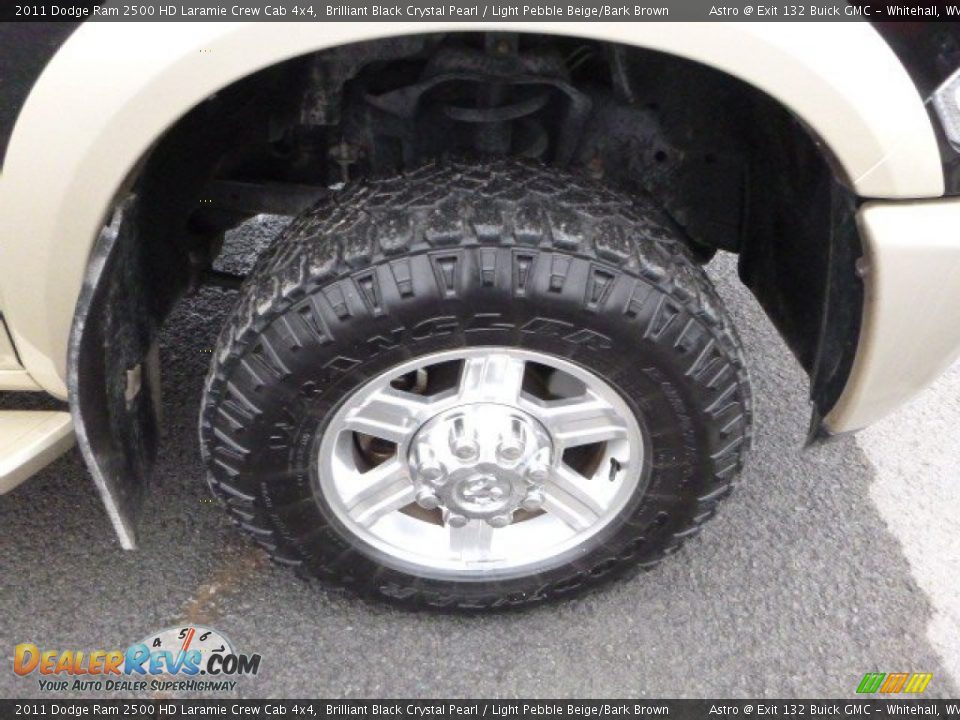 2011 Dodge Ram 2500 HD Laramie Crew Cab 4x4 Brilliant Black Crystal Pearl / Light Pebble Beige/Bark Brown Photo #2