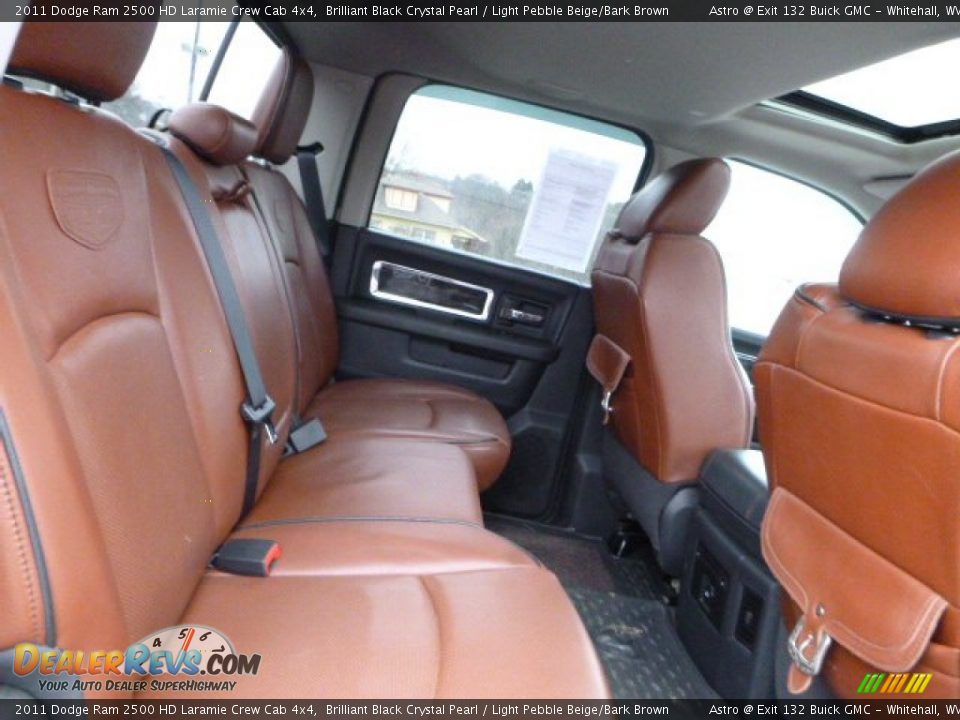 2011 Dodge Ram 2500 HD Laramie Crew Cab 4x4 Brilliant Black Crystal Pearl / Light Pebble Beige/Bark Brown Photo #6