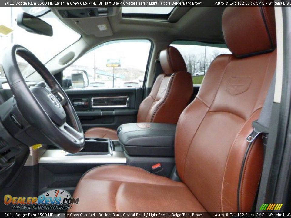 2011 Dodge Ram 2500 HD Laramie Crew Cab 4x4 Brilliant Black Crystal Pearl / Light Pebble Beige/Bark Brown Photo #13