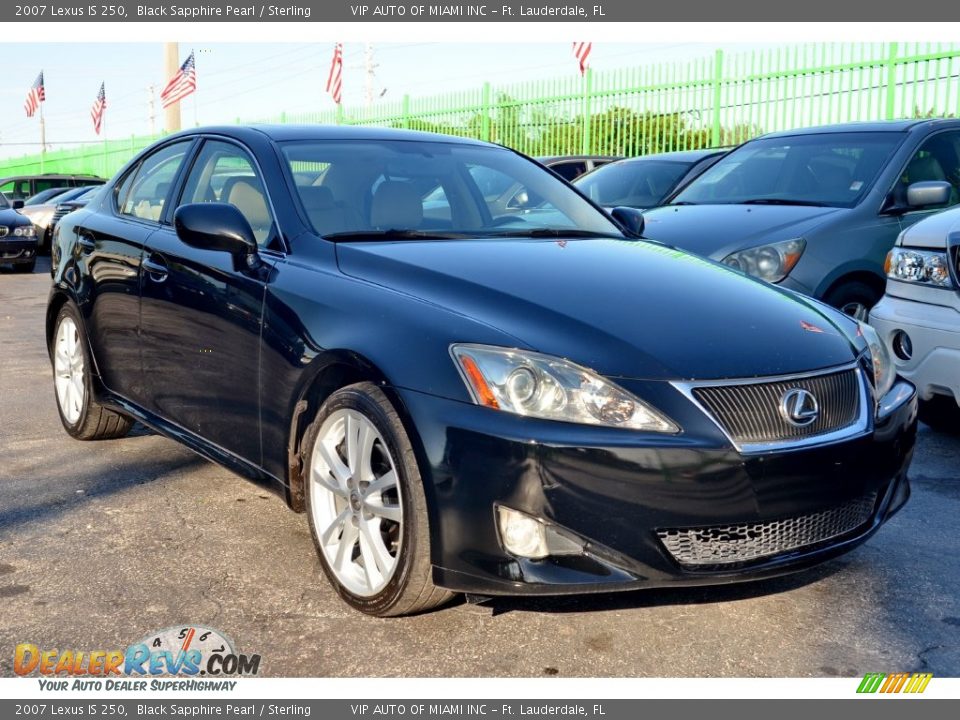 2007 Lexus IS 250 Black Sapphire Pearl / Sterling Photo #3