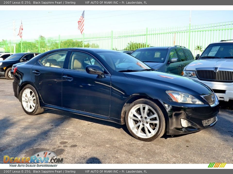 2007 Lexus IS 250 Black Sapphire Pearl / Sterling Photo #4