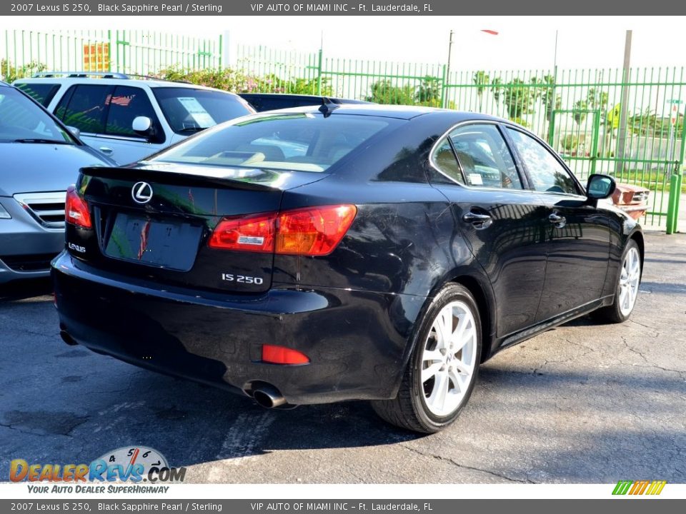 2007 Lexus IS 250 Black Sapphire Pearl / Sterling Photo #9