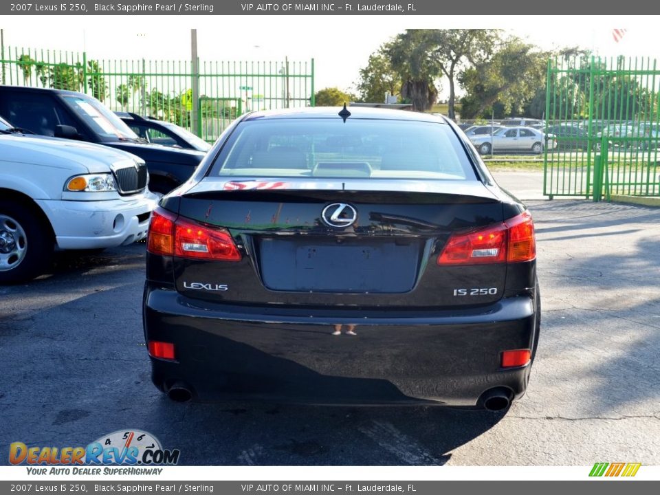 2007 Lexus IS 250 Black Sapphire Pearl / Sterling Photo #10
