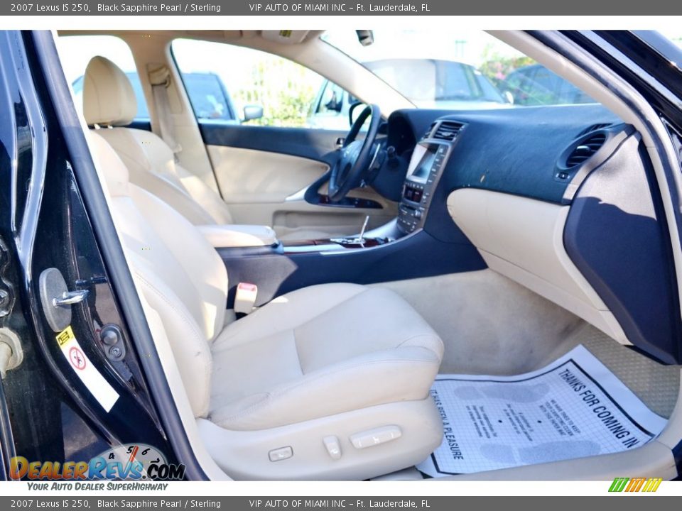 2007 Lexus IS 250 Black Sapphire Pearl / Sterling Photo #12