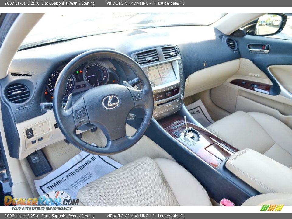 2007 Lexus IS 250 Black Sapphire Pearl / Sterling Photo #31