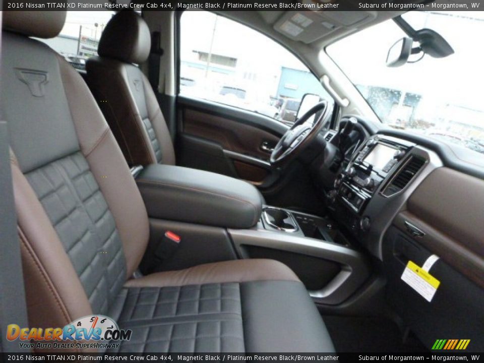 2016 Nissan TITAN XD Platinum Reserve Crew Cab 4x4 Magnetic Black / Platinum Reserve Black/Brown Leather Photo #4