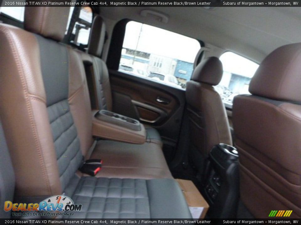 Rear Seat of 2016 Nissan TITAN XD Platinum Reserve Crew Cab 4x4 Photo #6