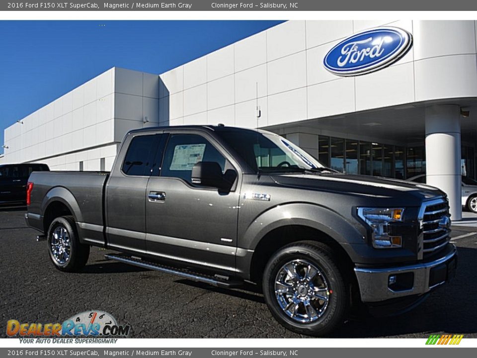 2016 Ford F150 XLT SuperCab Magnetic / Medium Earth Gray Photo #1