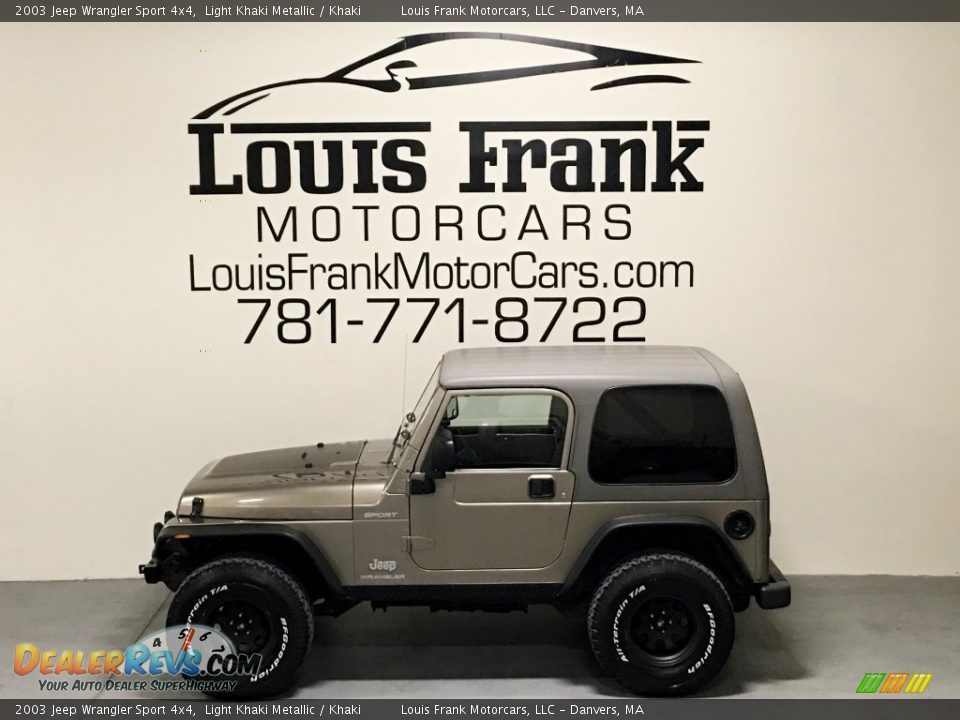 2003 Jeep Wrangler Sport 4x4 Light Khaki Metallic / Khaki Photo #3