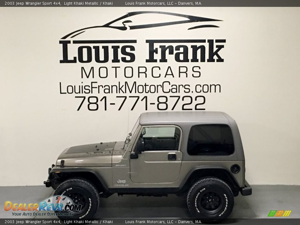 2003 Jeep Wrangler Sport 4x4 Light Khaki Metallic / Khaki Photo #4
