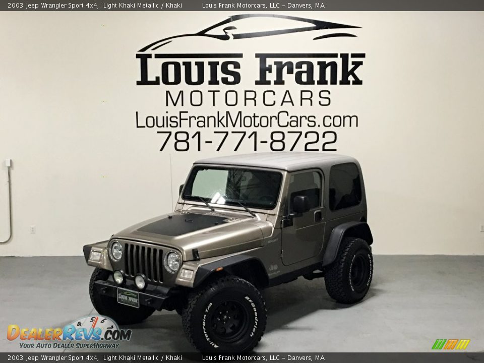 2003 Jeep Wrangler Sport 4x4 Light Khaki Metallic / Khaki Photo #7