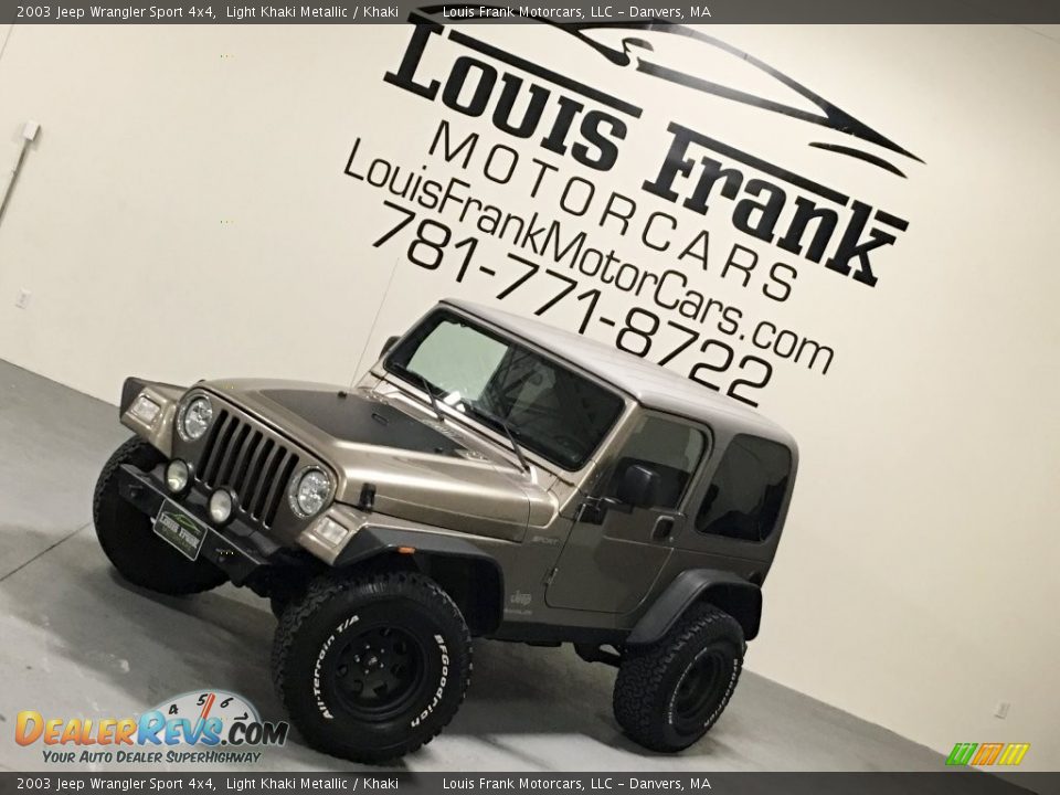2003 Jeep Wrangler Sport 4x4 Light Khaki Metallic / Khaki Photo #8