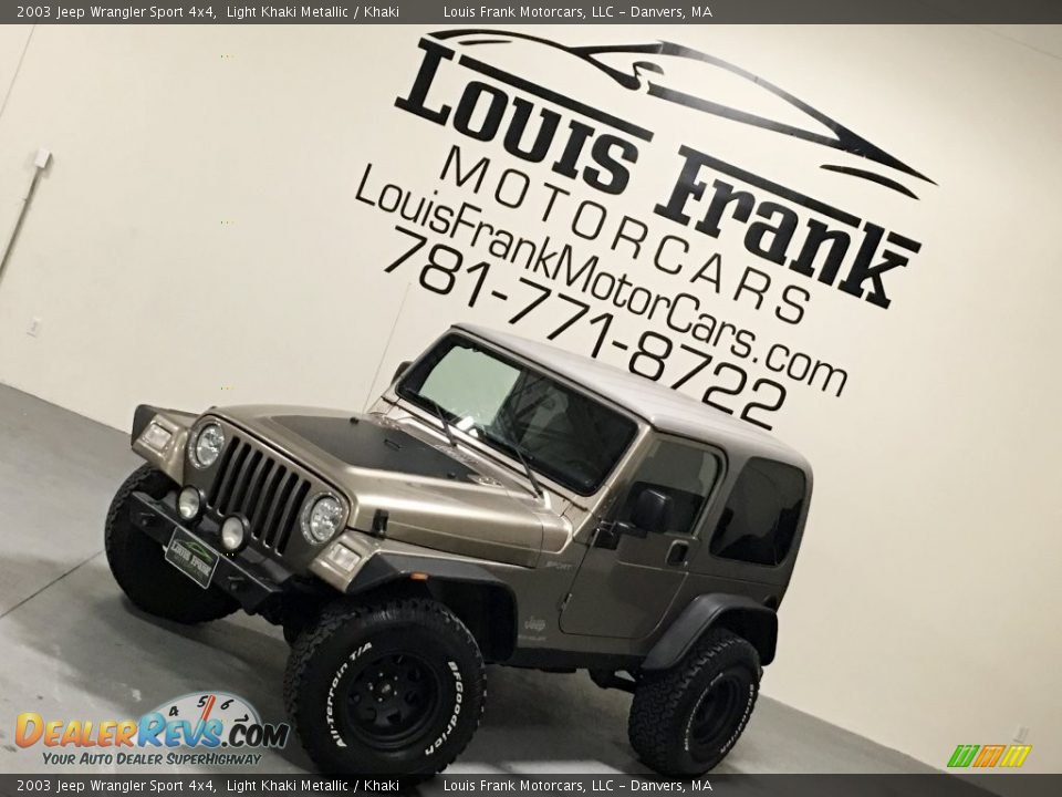 2003 Jeep Wrangler Sport 4x4 Light Khaki Metallic / Khaki Photo #9
