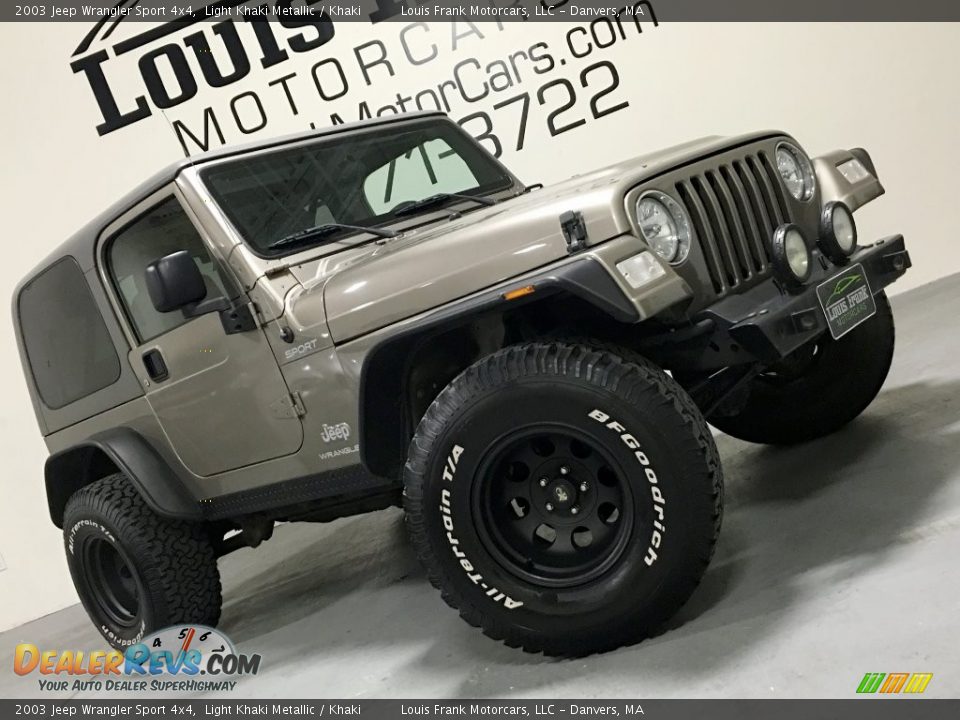 2003 Jeep Wrangler Sport 4x4 Light Khaki Metallic / Khaki Photo #33
