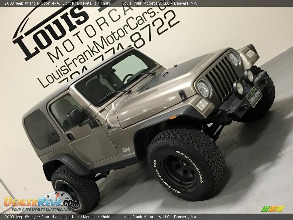 2003 Jeep Wrangler Sport 4x4 Light Khaki Metallic / Khaki Photo #35