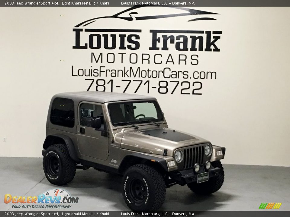 2003 Jeep Wrangler Sport 4x4 Light Khaki Metallic / Khaki Photo #36