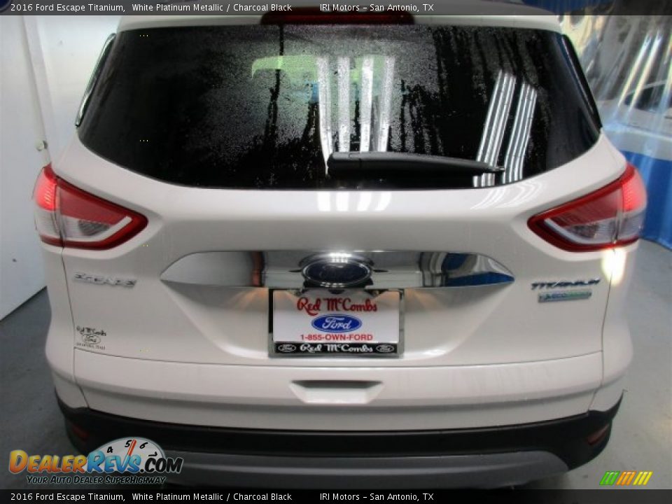 2016 Ford Escape Titanium White Platinum Metallic / Charcoal Black Photo #5