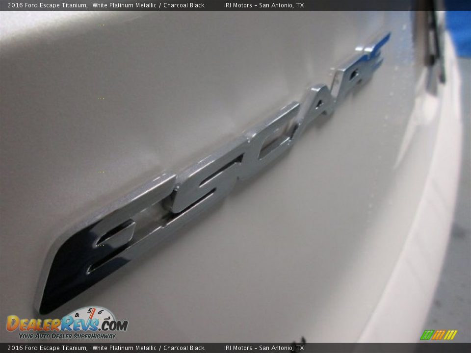 2016 Ford Escape Titanium White Platinum Metallic / Charcoal Black Photo #6