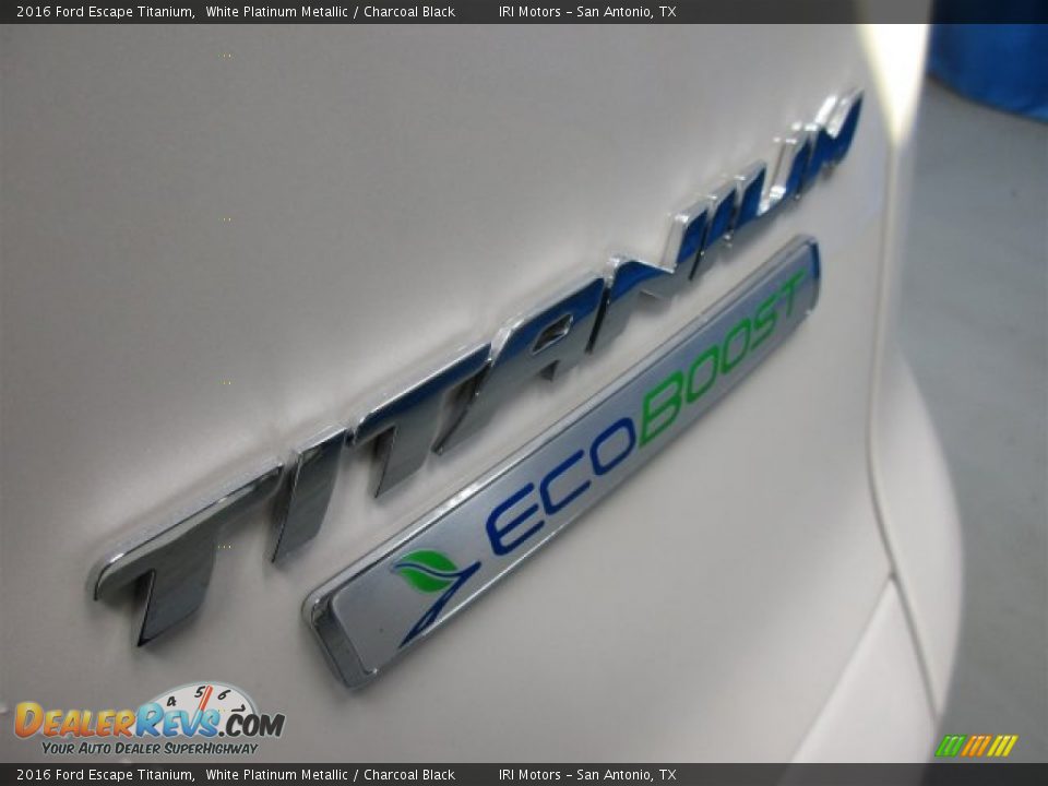 2016 Ford Escape Titanium White Platinum Metallic / Charcoal Black Photo #7