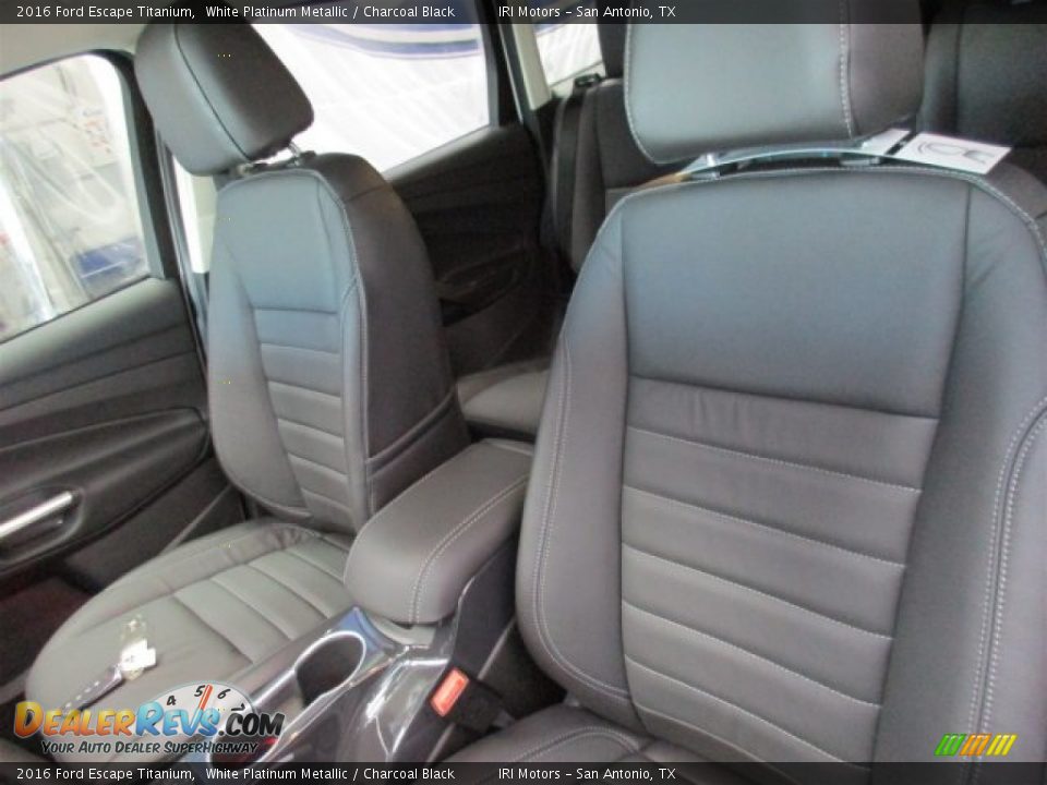 2016 Ford Escape Titanium White Platinum Metallic / Charcoal Black Photo #9