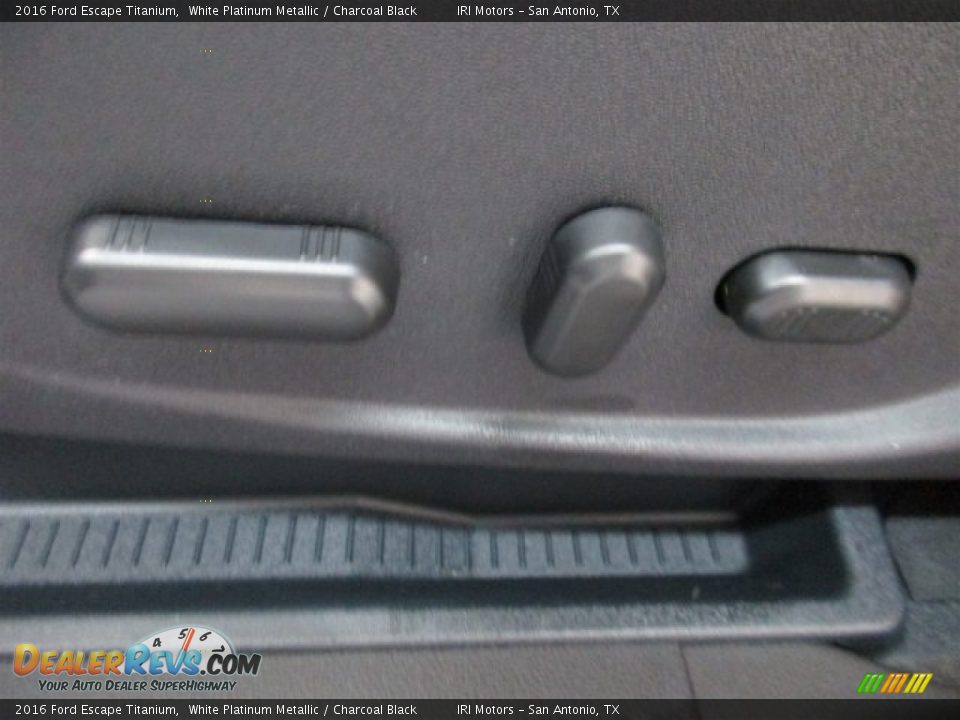 2016 Ford Escape Titanium White Platinum Metallic / Charcoal Black Photo #16
