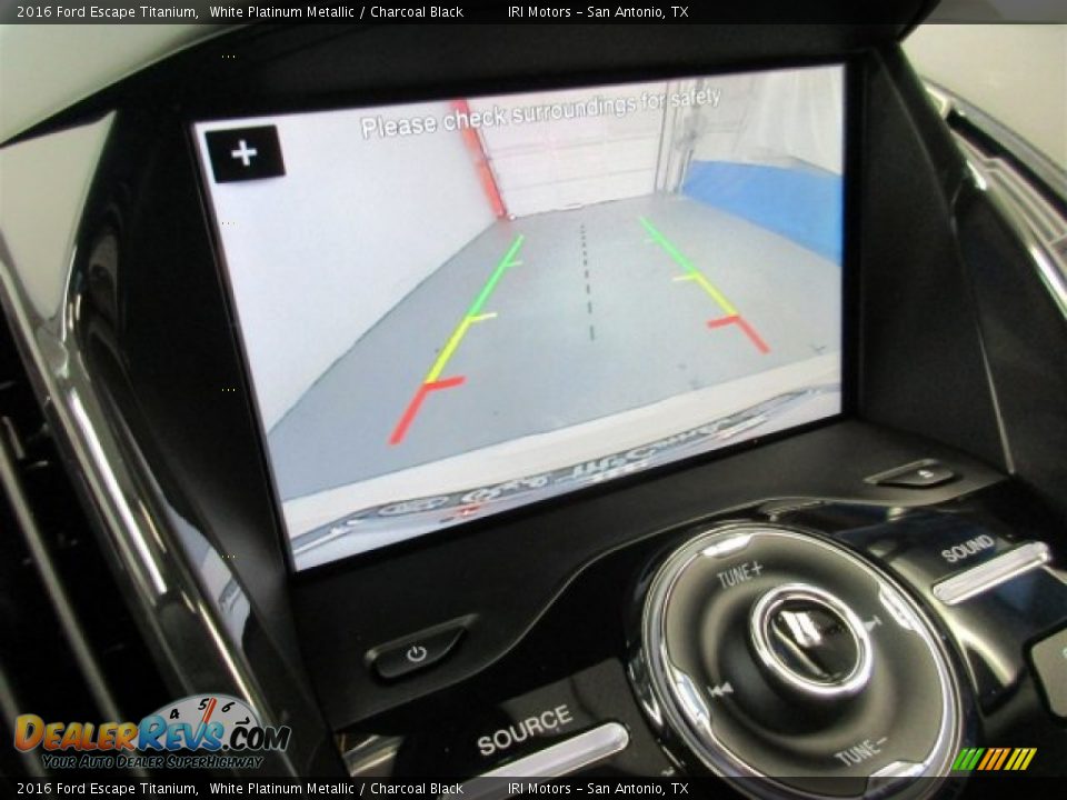 2016 Ford Escape Titanium White Platinum Metallic / Charcoal Black Photo #19