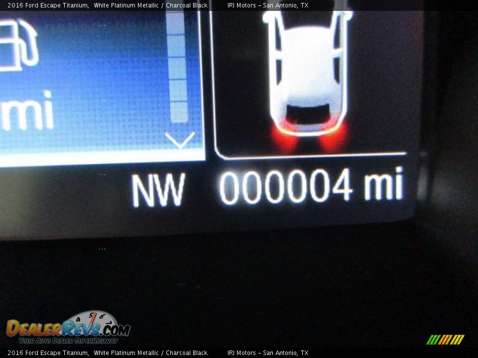 2016 Ford Escape Titanium White Platinum Metallic / Charcoal Black Photo #20