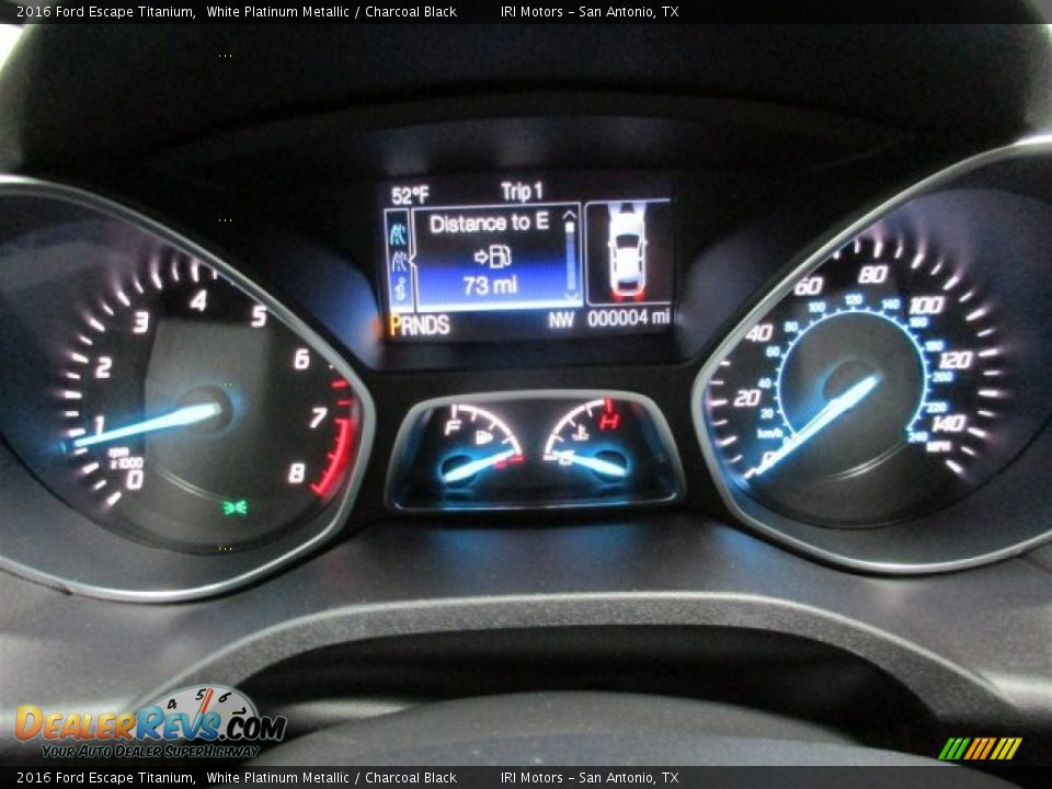 2016 Ford Escape Titanium White Platinum Metallic / Charcoal Black Photo #21