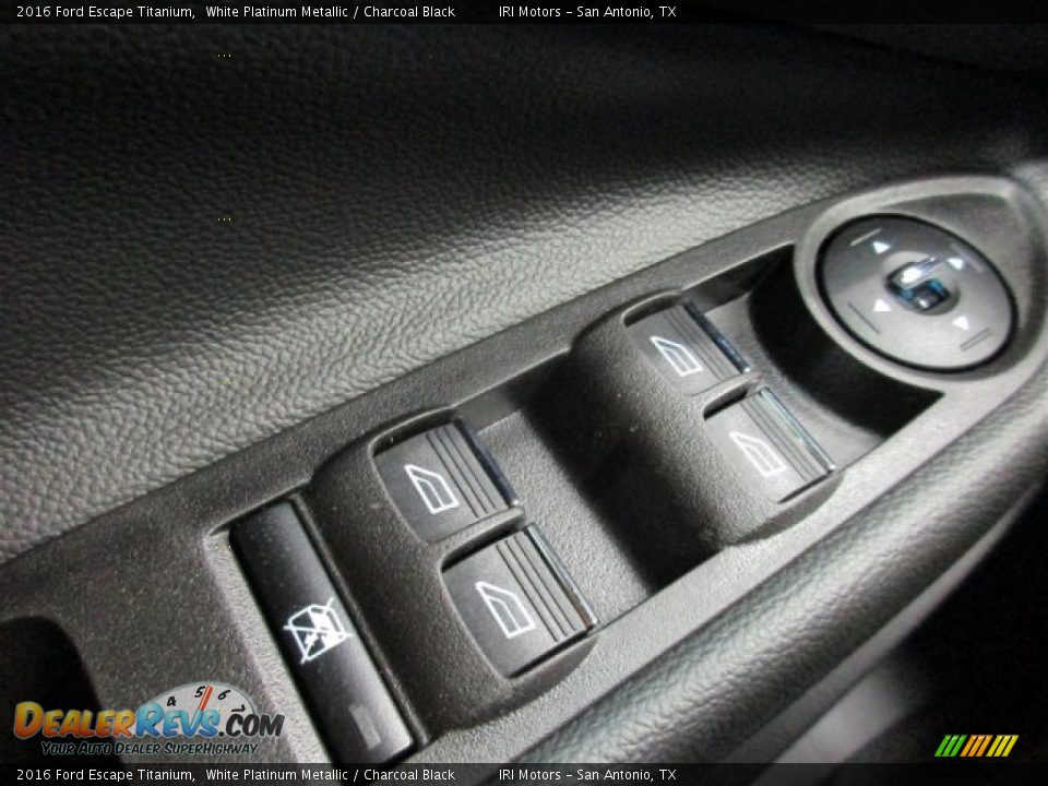 2016 Ford Escape Titanium White Platinum Metallic / Charcoal Black Photo #23