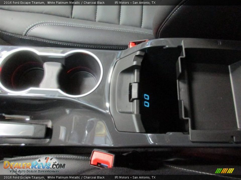 2016 Ford Escape Titanium White Platinum Metallic / Charcoal Black Photo #24