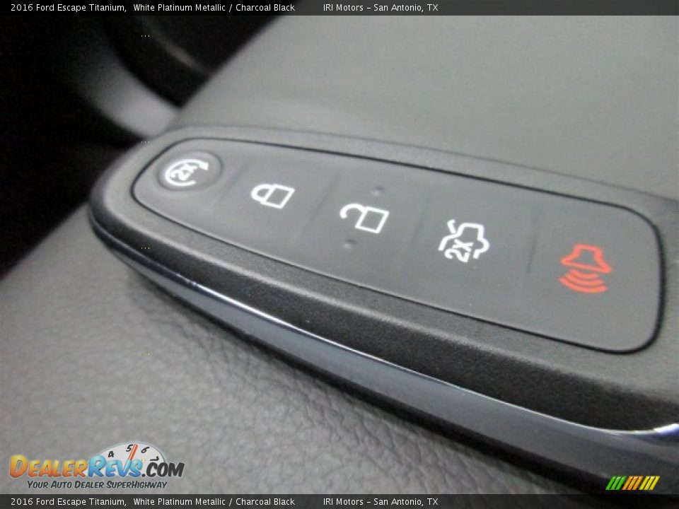 2016 Ford Escape Titanium White Platinum Metallic / Charcoal Black Photo #25