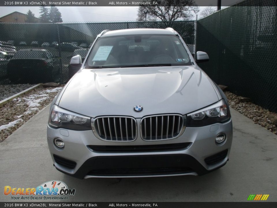 2016 BMW X3 xDrive28i Mineral Silver Metallic / Black Photo #6