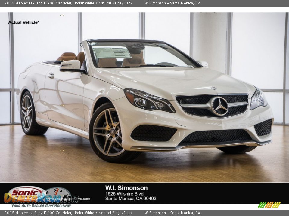 2016 Mercedes-Benz E 400 Cabriolet Polar White / Natural Beige/Black Photo #1