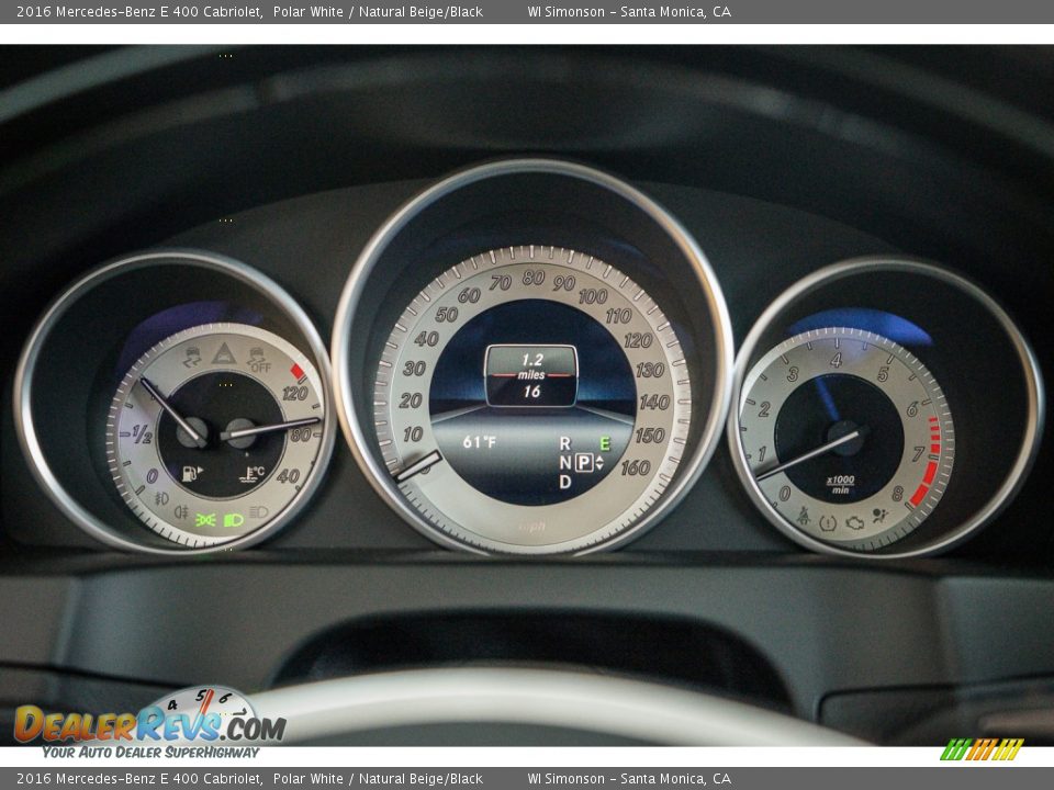 2016 Mercedes-Benz E 400 Cabriolet Polar White / Natural Beige/Black Photo #6