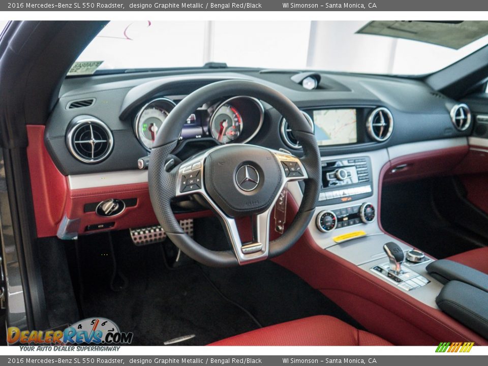 Bengal Red/Black Interior - 2016 Mercedes-Benz SL 550 Roadster Photo #5