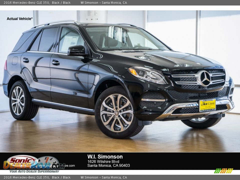 2016 Mercedes-Benz GLE 350 Black / Black Photo #1