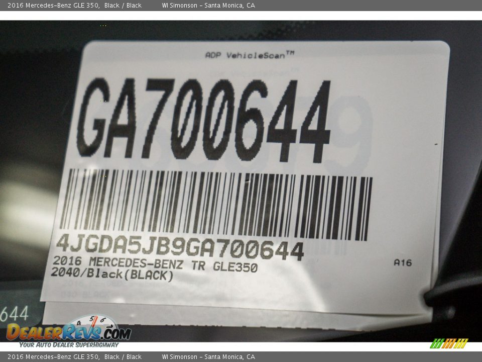 2016 Mercedes-Benz GLE 350 Black / Black Photo #8
