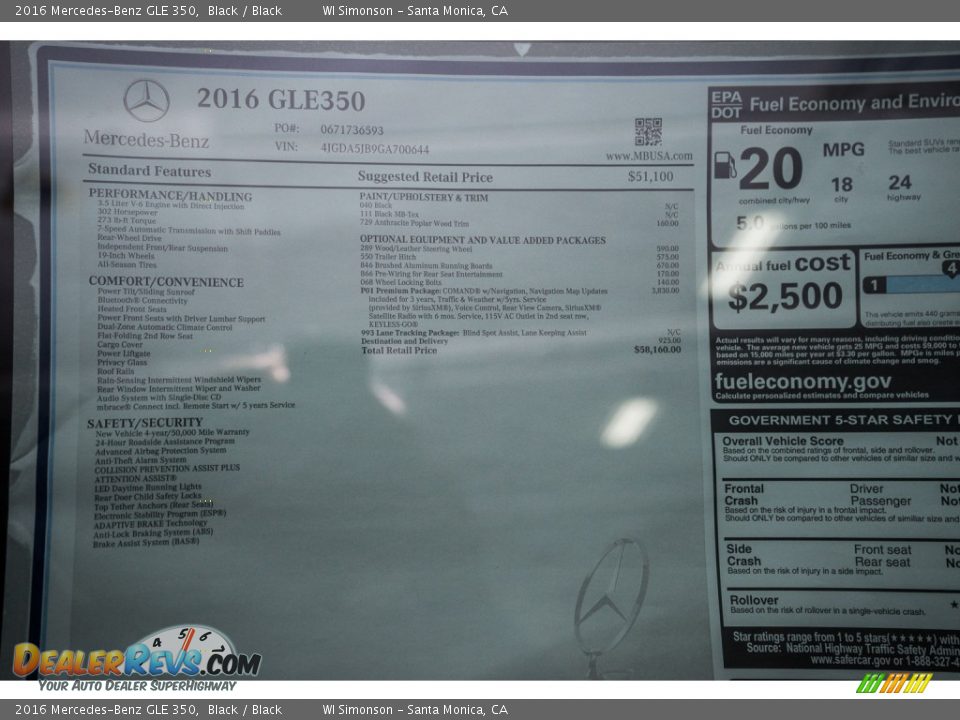 2016 Mercedes-Benz GLE 350 Black / Black Photo #11