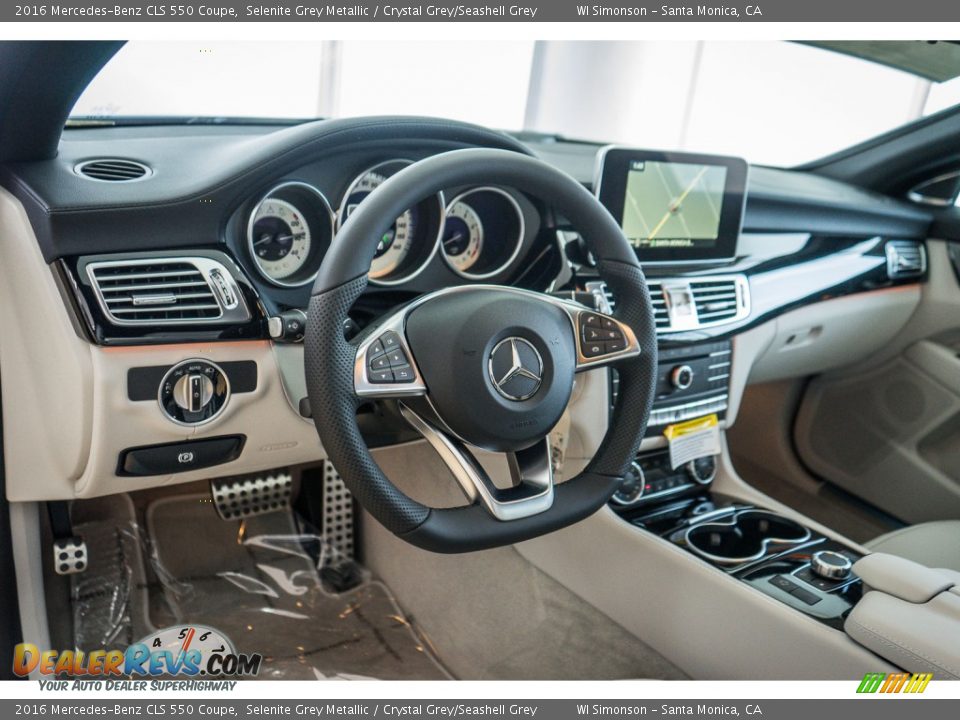 Crystal Grey/Seashell Grey Interior - 2016 Mercedes-Benz CLS 550 Coupe Photo #5