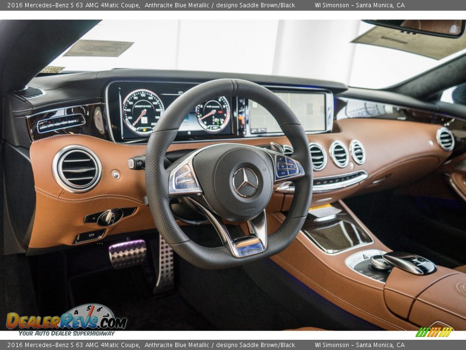 designo Saddle Brown/Black Interior - 2016 Mercedes-Benz S 63 AMG 4Matic Coupe Photo #5