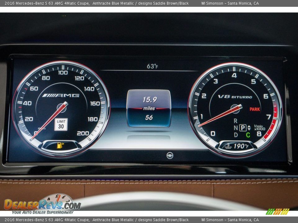 2016 Mercedes-Benz S 63 AMG 4Matic Coupe Gauges Photo #7